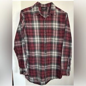 PACSUN Red Plaid Long Sleeve Button Shirt Men Size M